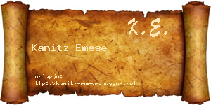 Kanitz Emese névjegykártya