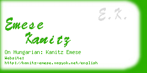 emese kanitz business card